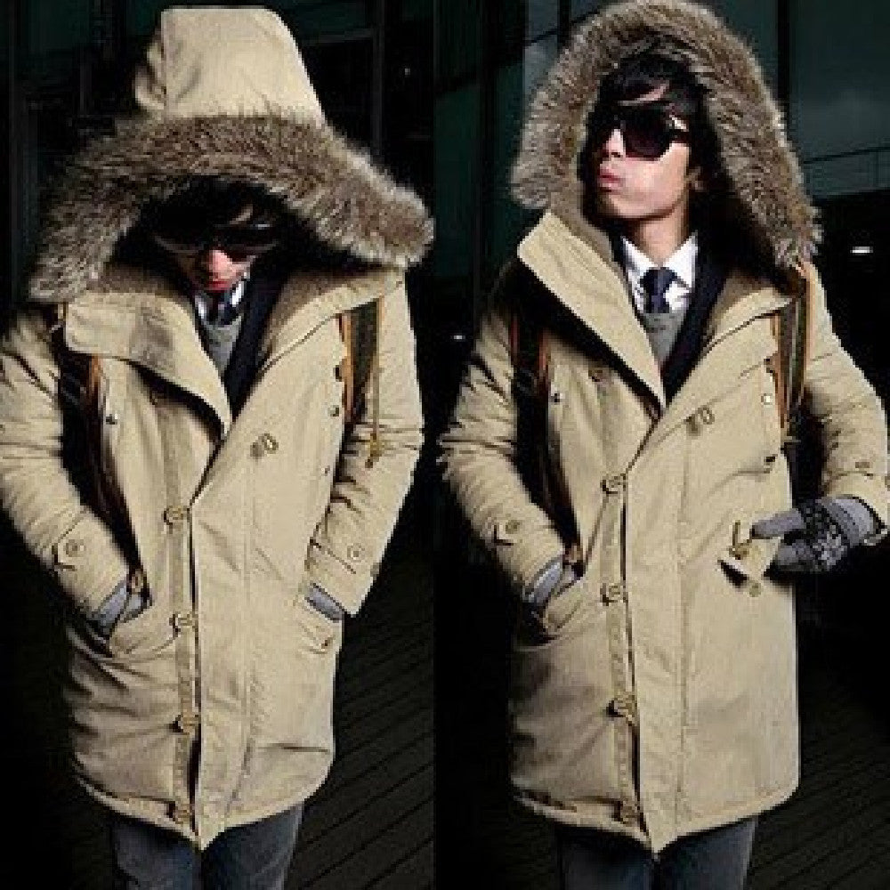 ZyloFash Men’s Warm Cotton Overcoat