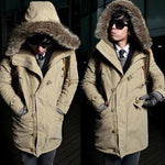 ZyloFash Men’s Warm Cotton Overcoat