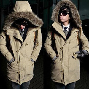 ZyloFash Men’s Warm Cotton Overcoat
