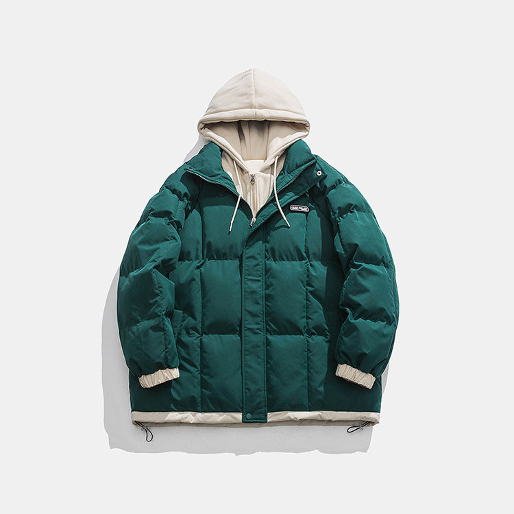 ZyloFash Teen Cotton-Padded Jacket – Fake Two-Piece