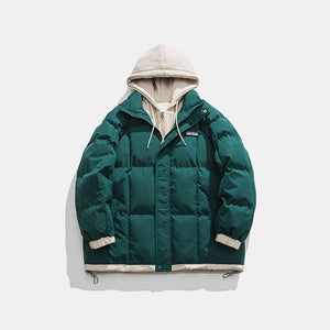 ZyloFash Teen Cotton-Padded Jacket – Fake Two-Piece