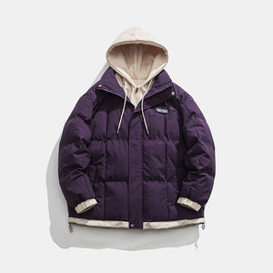 ZyloFash Teen Cotton-Padded Jacket – Fake Two-Piece