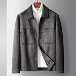 ZyloFash Men’s Loose Suede Jacket