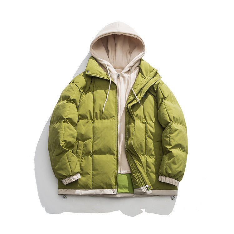 ZyloFash Teen Cotton-Padded Jacket – Fake Two-Piece