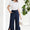 Women’s Ruffle Bell-Bottom Pants  Fashionable Ankle Length Trousers