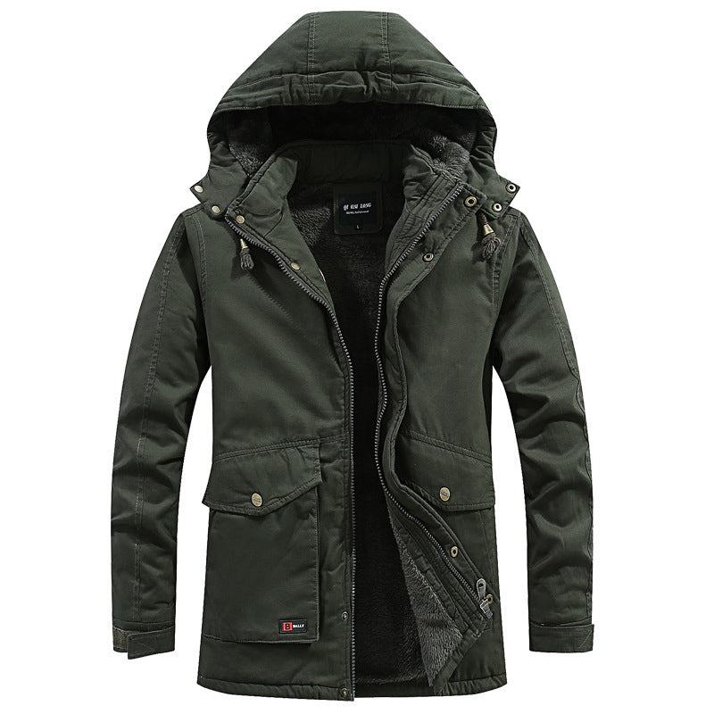 ZyloFash Men’s Cotton-Padded Fleece Jacket