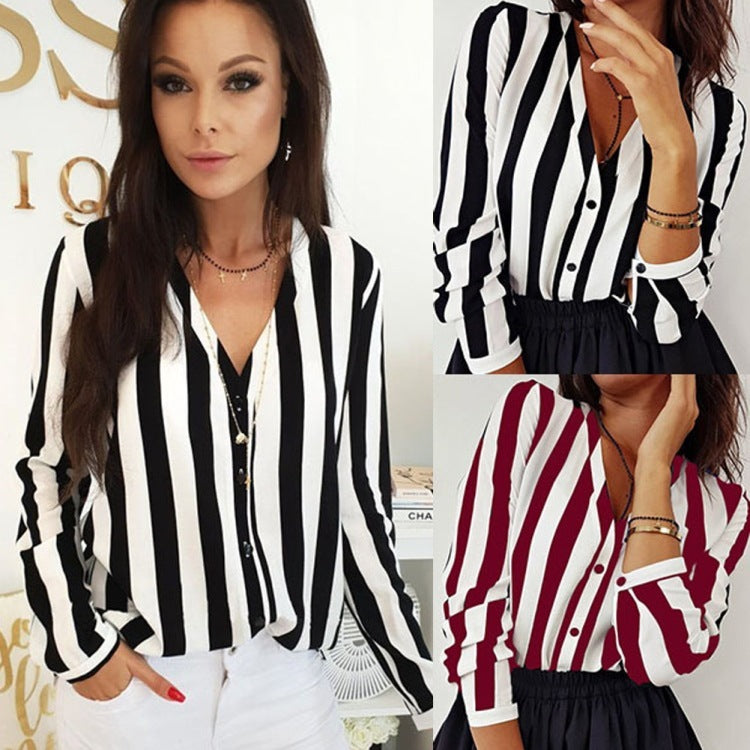 Women’s Autumn Office Blouse – Casual Chic Sexy Top