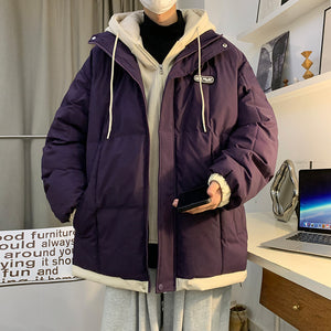 ZyloFash Teen Cotton-Padded Jacket – Fake Two-Piece