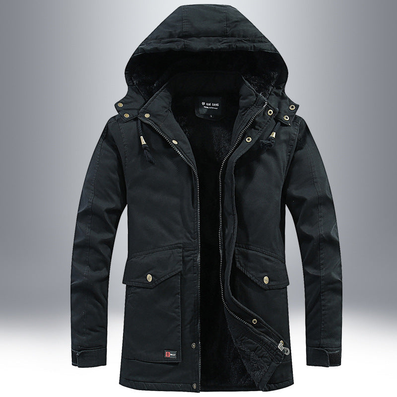 ZyloFash Men’s Cotton-Padded Fleece Jacket