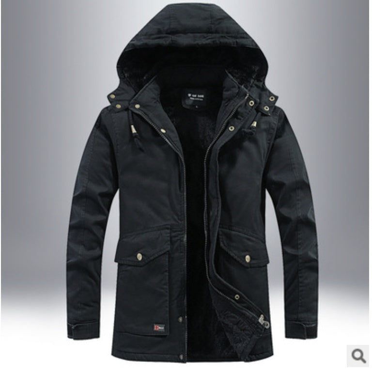 ZyloFash Men’s Cotton-Padded Fleece Jacket