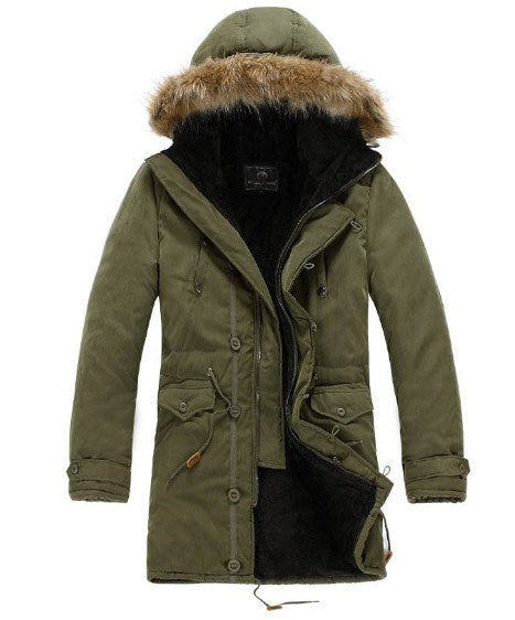 ZyloFash Men’s Warm Cotton Overcoat
