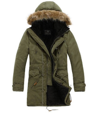 ZyloFash Men’s Warm Cotton Overcoat