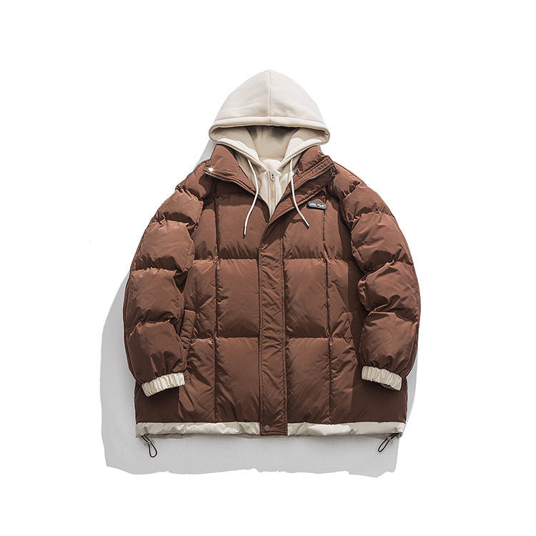 ZyloFash Teen Cotton-Padded Jacket – Fake Two-Piece