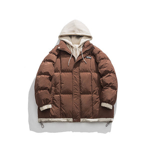 ZyloFash Teen Cotton-Padded Jacket – Fake Two-Piece