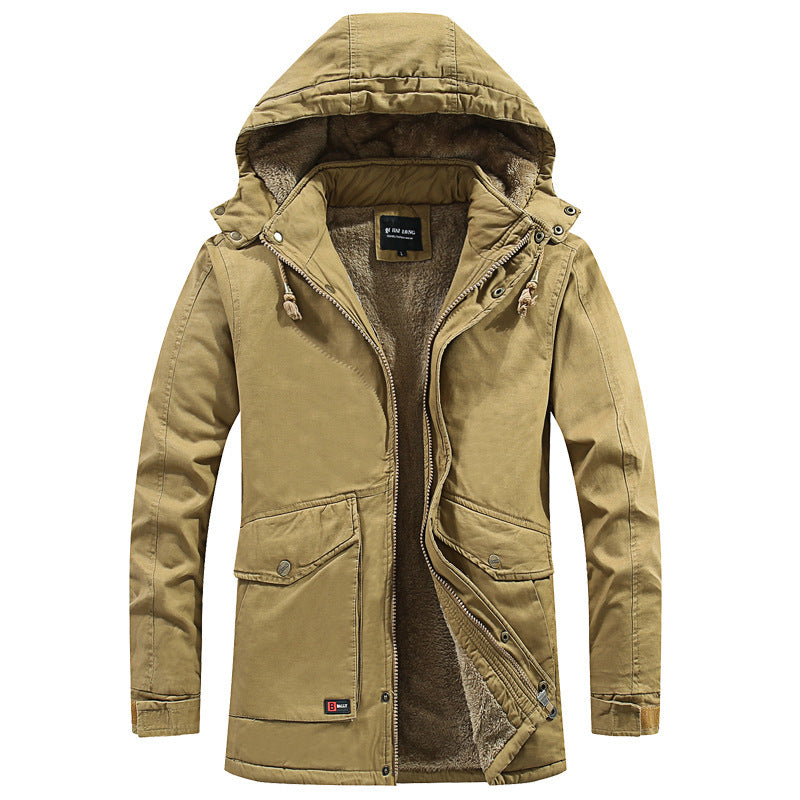 ZyloFash Men’s Cotton-Padded Fleece Jacket