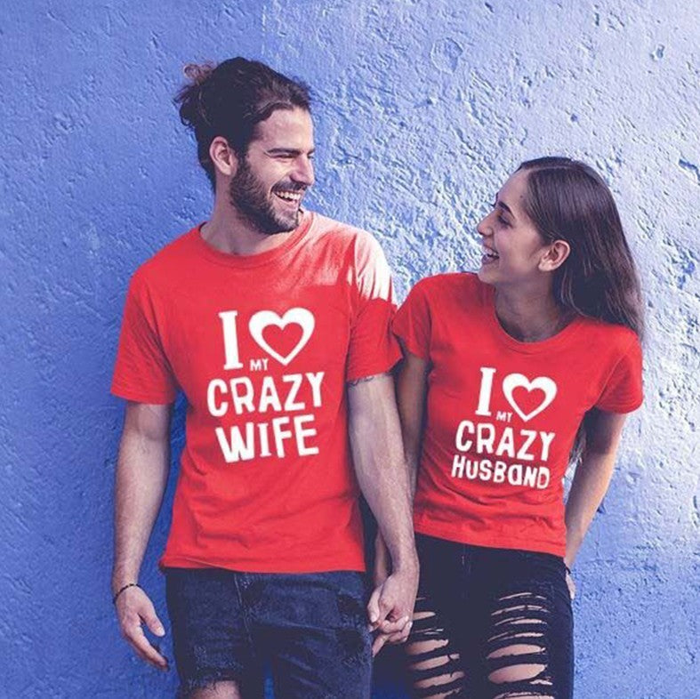 Couples Short-Sleeve T-Shirts  European  American Style for Men & Women