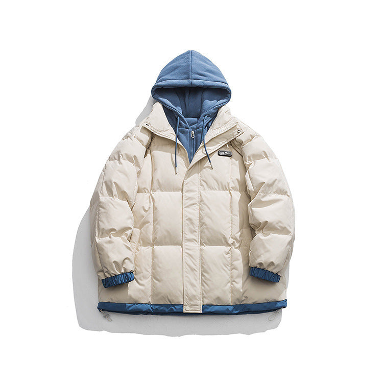 ZyloFash Teen Cotton-Padded Jacket – Fake Two-Piece
