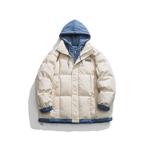ZyloFash Teen Cotton-Padded Jacket – Fake Two-Piece