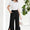 Women’s Ruffle Bell-Bottom Pants  Fashionable Ankle Length Trousers