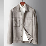 ZyloFash Men’s Loose Suede Jacket
