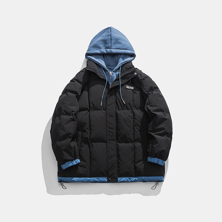 ZyloFash Teen Cotton-Padded Jacket – Fake Two-Piece