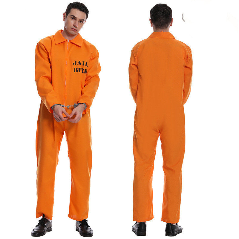 Halloween Orange Prisoner Costume  Unisex Party Outfit for Men & Women